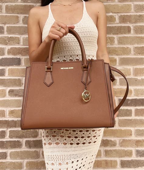 michael kors hope satchel bag|Michael Kors saffiano satchel.